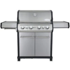 SANTOS S-418 Mit Seiten- & Heckbrenner, Edelstahl Inkl. Drehspieß, Rostheber & Silikonablage -Petromax Verkaufsgeschäft 3cb4e9452f60d8222907245df569084e