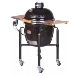 Monolith Classic BBQ Guru Pro 2.0 Inkl. Gestell & Seitentische, Schwarz + DigiQ DX3 -Petromax Verkaufsgeschäft 7ad33fe82fffe4361647e59bc0c9205f