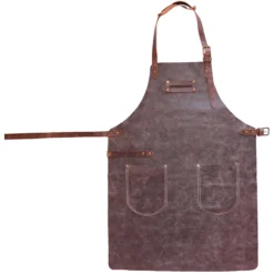 Feuermeister Lederschürze In Anthrazit Mit Taschen, Gr. 2