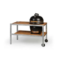 Monolith Teakholztisch Mit Edelstahl Für LeChef