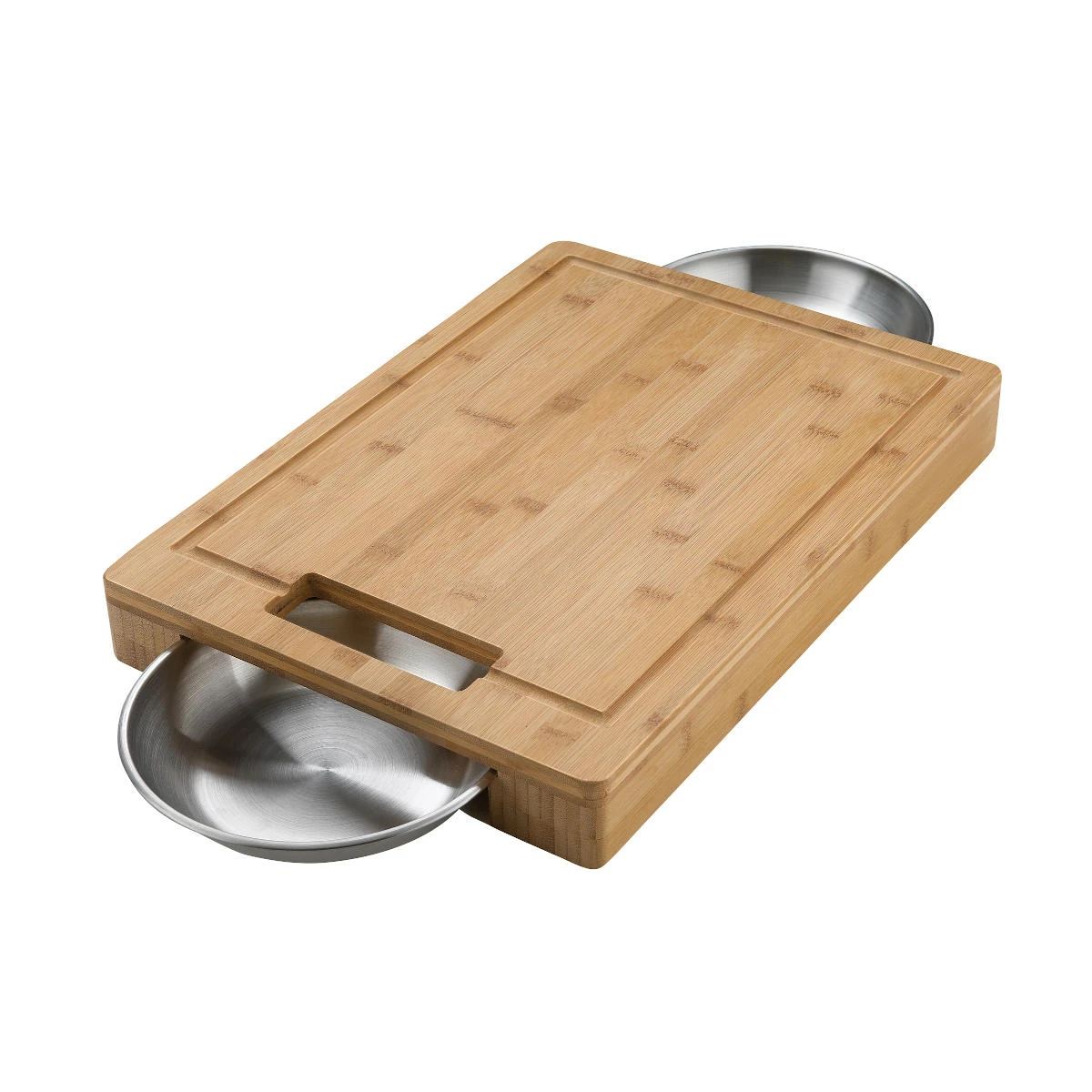 Napoleon PRO Schneidebrett Mit 2 Edelstahl-Schalen, 33,5 X 47 Cm 1 Napoleon PRO Schneidebrett Mit 2 Edelstahl-Schalen, 33,5 X 47 Cm